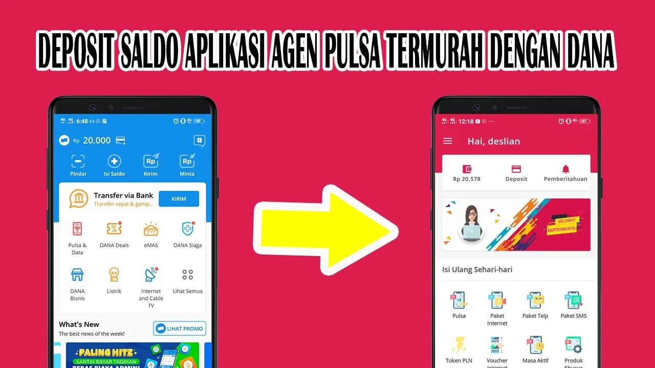 Aplikasi Agen pulsa termurah sejagad raya | agen pulsa, kuota,PPOB dan token pln
