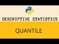 QUANTILE Descriptive Statistics in Python Pandas Class 12 Informatics Practices