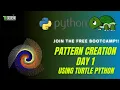 Pattern Designing using turtle module python DCodein