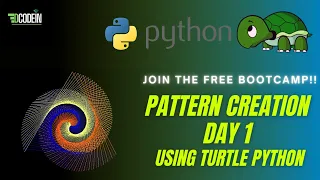Pattern Designing using turtle module python DCodein