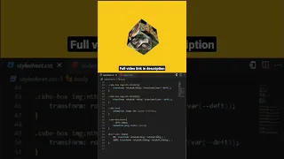 3D cube using CSS only