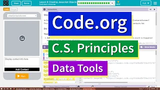 Creating Javascript Objects Lesson 8 16 Tutorial with Answers Code org CS Principles