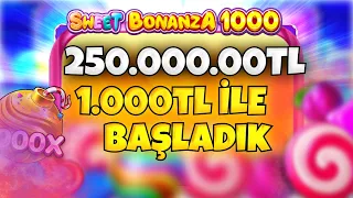 SWEET BONANZA 1000 TÜRKİYE REKORU 🍭 250.000TL KÜÇÜK KASA KATLAMA