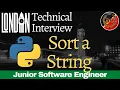 Sorting a String Python Coding Challenge