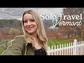 SOLO VERMONT VLOG explore Stowe and Woodstock with me apple cider maple tasting farms shopping