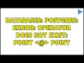 Databases Postgres ERROR operator does not exist point point