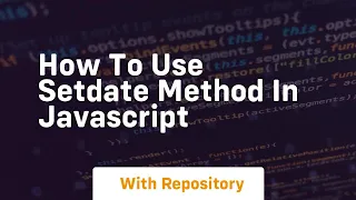 How to use setdate method in javascript