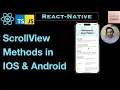 ScrollView Methods in React Native