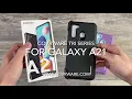 COVRWARE Tri Series for Samsung Galaxy A21 Dual Layer Armor Holster Case Built-in Screen Protector