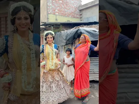 রাধারানী সেজে মায়াপুরে Public Reaction 😁😱❤️ #riyabhattacharyya09  #janmashtami
