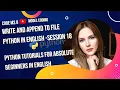 18-Write and append to file python Python Tutorials For Absolute Beginners In English