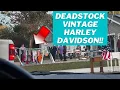 A RACK FULL OF DEADSTOCK VINTAGE NWT HARLEY DAVIDSON CLOTHES AT YARD SALE