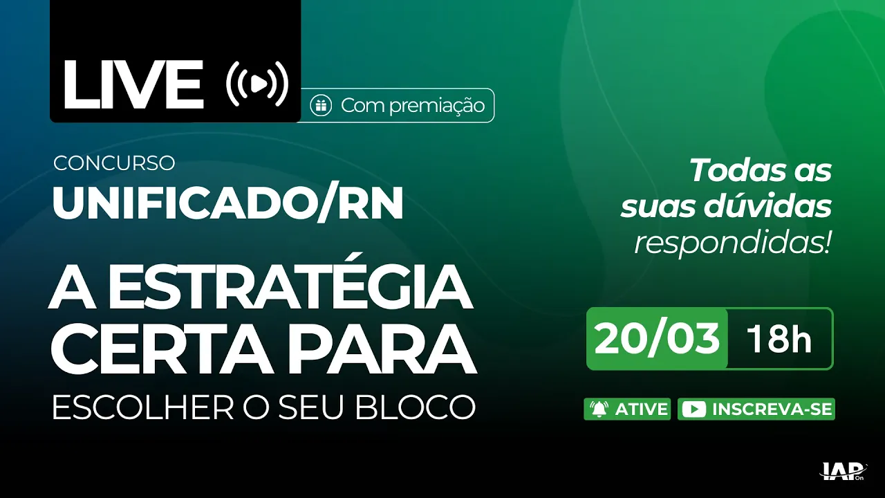 UNIFICADO RN - A ESTRATÉGIA CERTA PARA ESCOLHER O SEU BLOCO