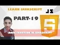 19 - Date function in JS JavaScript tutorials for beginners in Yazdan Haider