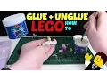 HOW TO GLUE UNGLUE LEGO BRICKS LE-GLUE REVIEW AND HOW TO
