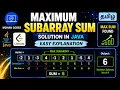 Maximum Subarray Sum Leetcode Solution in Java Easy Explanation in Tamil