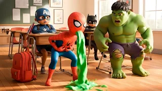 oh no spider mans son eats jokers ice cream cone spider man and hulk combination a battle super