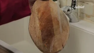 تنظيف الملاعق الخشب ولوح التقطيع الخشبي بمكونات منزلية 