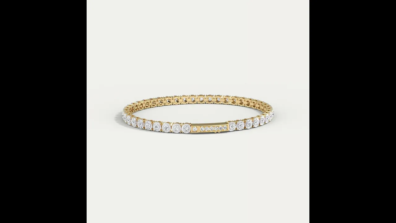 Brilliance Lab Created Diamond 1.00 CTW Tennis Bracelet in 925 Silver