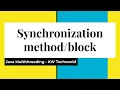 Synchronization in Java Synchronized method Java Multithreading Tutorial