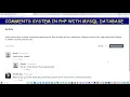 Comments System in PHP With MySQL Database