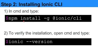 Ionic App for Beginners - Tools Needed and Installation Setup