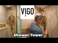 Shower Tower with Massage Body Sprays VIGO Retrofit Shower Panel