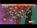 Isolated storms weaken Thursday morning more intense heat in the afternoon