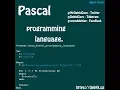 Programming In Pascal Language PART - 1 Basic