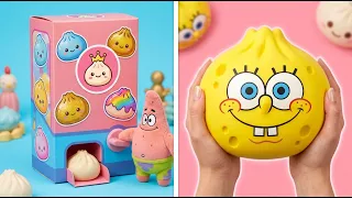 ¡SQUISHY DUMPLING DE BOB ESPONJA! 🧽🥟 Arte DIY Adorable y Manualidades Antiestrés ✨💖