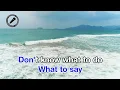 Don't Know What To Say - Ric Segreto (Karaoke Version) #musicvideo #karaoke
