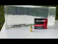 Sinter fire 45acp test using clear ballistic gel