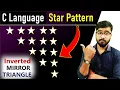 Inverted Mirror Right Triangle Star pattern C Language Course By Rahul Chaudhary