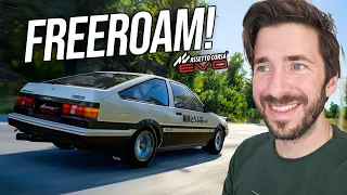 Trying Assetto Corsa Evo Freeroam - Live from Sim Expo