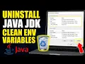How to uninstall Java JDK and clean environment variables - Easy Tutorial