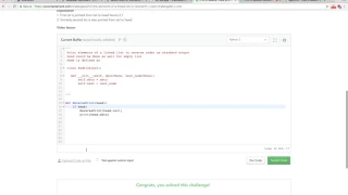 HackerRank reverse print all data in a linked list