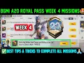 A20 RP WEEK 4 MISSION BGMI WEEK 4 MISSIONS EXPLAINED BGMI SEASON 30 ROYAL PASS WEEK 4 MISSION
