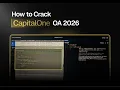 Using Interview Coder to pass the CapitalOne Software Engineer OA 2026