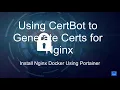 Use Portainer to Install Nginx Docker and Install CertBot to Issue Nginx SSL Certificate
