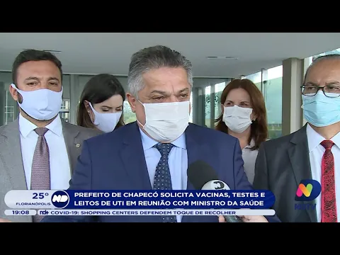 Prefeito de Chapecó solicita vacinas, testes e leitos de UTI em reunião com Ministro da Saúde