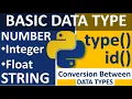 PYTHON DATA TYPE INTEGER FLOAT STRING TYPE ID CONVERSION BETWEEN NUMBER READ DESC