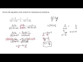 Solve Rational Equations - Example 2
