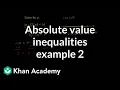 Absolute value inequalities example 2 Linear inequalities Algebra I Khan Academy