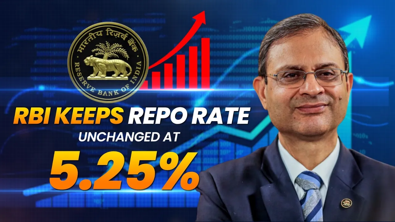 RBI Keeps Repo Rate Unchanged at 5.25% | Monetary Policy Statement by RBI Governor Sanjay Malhotra