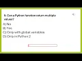 Python Quiz - Functions-Part 1
