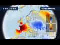 Monthly temperature forecast for Europe 2026