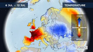 Monthly temperature forecast for Europe 2026