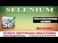 Selenium Selenium Verify for an element on the web page using WebDriver