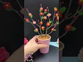 Diy clay flower vase polymer clay tree art tutorial