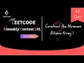 Construct the Minimum Bitwise Array I LeetCode Biweekly Contest 141 Leetcode Solution